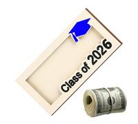 Générique 2026 Graduation Money Holder, Funny Wooden Storage Box | Souvenir Money Box For Party | Ceremony, Event, Celebration, Holiday, Party, Friends, Comrades And