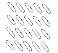 Générique 20pcs 150mm Long Bead Connector Clasp 2.4mm Ball Chain Key Chain Dog Tag Supplies