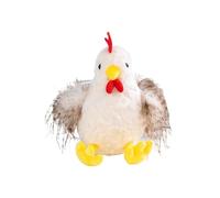 Générique 28cm White Red Yellow PP Cotton Plush Sensory Rooster Toy - Chicken En Soft Plush Toy For Bedtime, Interactive Pet Chew Game