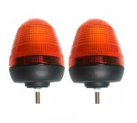 Générique 2pcs Beacon Lights 12/24V 40 LED Flash Lights Orange Amber Emergency Beacon E9 R65 Approval Warning Lights for Truck Tractor