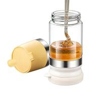Générique 300ml Non Slip Drip Glass Honey Jar Honey Dispenser Kitchen Accessory For Oil Coffee Tea Milk Sauce Home Restaurant Camping Picnic