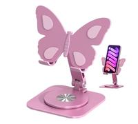 Générique 360° Rotating Aluminium Folding Phone Stand | Adjustable Phone Stand for Office Accessories for Home, Bedroom, Living Room, Kitchen, Work, School, Outdoor,