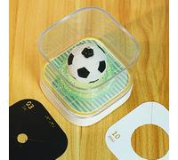 Générique 3D Calendar 2026 - Football Shaped Decoupage Notebook with Detachable Pages | Mini 3D Desktop Calendar with Tear-Out Pages - For Christmas Moving In And Office