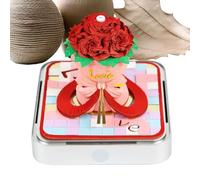 Générique 3D Calendar 2026 Temporal Coin Memo Pad Tear Off Paper Rosé Style Carved Art Notepad with Acrylic Case and Led Lighting for Planning Follow-up