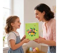 Générique 3D Easter Card | Easter Memory 3D Egg and Rabbit | Sincere Message Card for the Party | Gift for Husband, Girlfriend, Mother, Father, Teachers, Friends, and