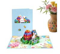 Générique 3D Easter Card | Embossed Easter Egg and Rabbit Paper Souvenir Card - Thank You for the Feast, Wife Husband Girlfriend Mother Father Teachers Friends and Family