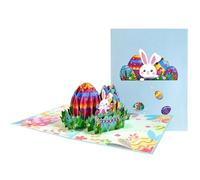 Générique 3D Easter Greeting Cards | 3D Easter Egg and Rabbit Shaped Souvenir | Touching Message | for Entourage Friends Family and Teachers
