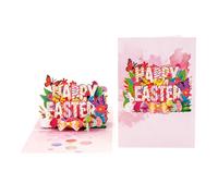 Générique 3D Greeting Cards - 3D Keepsake Easter Egg and Rabbit Shape | Thank You Card for Easter Party | for Entourage Friends and Teachers