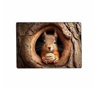 Générique 3D Illusion Mat, Soft Non-Slip Squirrel and Dog Design, Optical Illusion Doormat - for Birthday, Thanksgiving, New Year's Eve, Entrance, Bedroom