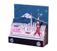 Générique 3D Notepad For Creative , 0.5 Lb Cut Paper | Mountain Sculpture Desk Note Art, This Working Memory Reveals Hidden Design While You Write