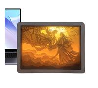 Générique 3D Paper Cut Light Box,Paper Cut Light Box - Frame Night Lights,3D Cut Out Light , LED Frame, Night Lights, Carvings,