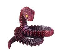 Générique 3D Printed Snake, Articulated Fidget Toy, Realistic Snakes Ornament, 2.5 Ft Length, Authentic Printed Design for Birthday, Easter, Basket, Desk Decor, Home Collectibles