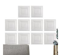 Générique 3D Wall Panels - 10 Decorative Wall Panels - 3D Waterproof Wallpaper 35 x 35 cm for Ceiling Bedroom Living Room