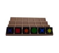 Générique 4 Holders for Qwirkle Tokens 32 x 32 (Brown)