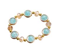 Générique 4 Message Rings Gradient Ice Crack Colored Glaze Bracelet String For Everyday Wear As A For Girls' Classmates And Friends Bracelet Men Rings, one size, Acrylic, No Gemstone