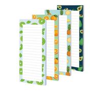 Générique 4 Sticky Notes Pads with Cute Fruit - Clear Printing Sheets | Home, School, Class, Travel, Work, Study, Shopping List, Women