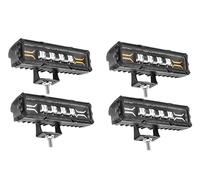 Générique 4 x 12 V - 24 V LED Fog Light 20 W Optics 7D Dual Colour White + Amber Truck 4x4 Mountain Bike