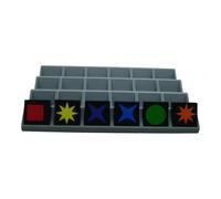 Générique 4 x Qwirkle Token Holders 32 x 32 (Grey)