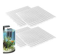 Générique 4er Aquarium Set Abdeckgitter 30x30cm - Modulare PC-Abdeckung Für Verschiedene Beckengrößen | Robuster Springschutz Für Fische & Isolationstrenner | Einfache Montage, Weiß/Schwarz