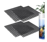 Générique 4er Aquarium Set Abdeckgitter 30x30cm - Modulare PC-Abdeckung Für Verschiedene Beckengrößen | Robuster Springschutz Für Fische & Isolationstrenner | Einfache Montage, Weiß/Schwarz