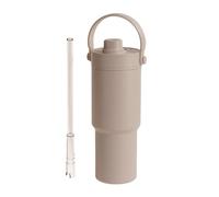 Générique 740ml Vacuum Insulated Leak Mass - Travel Coffee Cup | Double Wall Consumer Tool with Handle and Straw | Leakage Water Bottle for Gym School