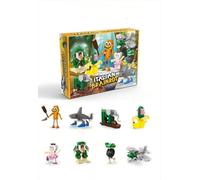 Générique 8 PCS Italian Brainrot Construction Blocks Figurine Collect Construction Toys Bombardiro Crocodilo Tung Tung Tung Sahur Tralalero Tralala 3D Collectible Figures