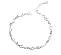 Générique 8 Phrases Steel Bracelet Love New Blue Bracelet Women's Heart Women's Korean Hand Jewelry Design Birthday Bangle Steel Connected Small Natural Rings, adjustable, Copper, No Gemstone