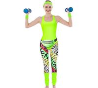 Générique 80s Costumes for Adults,80s Accessories Set for Women 80s | Workout Leggings & Tops Set - Dance Party Leggings, Leg Warmers, Fanny Pack, Boo