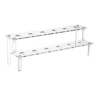 Générique Acrylic Cone Holder 12 Cavity Transparent 2 Tier Organizer for Ice Cream Skewers Parties Birthday Food Truck Picnic Aperitif