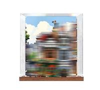 Générique Acrylic Display Case for The*-GO 10350 Retro British Street Corner - Storage Box for Bricks and Collectibles/Dust Cover (Model Not Included) (Printed-3mm)
