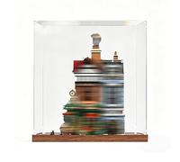 Générique Acrylic Display Case for The*-GO 10350 Retro British Street Corner - Storage Box for Bricks and Collectibles/Dust Cover (Model Not Included) (Wood Tone-2mm)