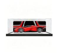 Générique Acrylic Display Case for The*GO 42143 Iron*rari Supercar Transparent Acrylic Display Case/Storage and Dust Protection (Model Not Included) (Wood Tone+Background)