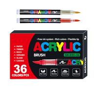 Générique Acrylic Felt Tip Pens - Paint Marker | Art Drawing Pen | Set of Creative Brushes - Ideal for Crafts on Wood, Rock, Fabric, Canvas, Sandpaper