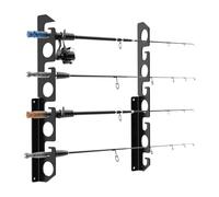Générique Acrylic Fishing Rod Holder, Wall & Ceiling Mount, Black, 43 x 6 x 3.8 cm, Outdoor & Home Storage