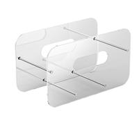 Générique Acrylic Holder, 11.1 Inch Small Space Saving Storage Rack | 480g Stainless Steel Paper Napkin Dispenser, Transparent Cutlery Organizer Offering A