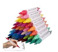 Générique Acrylic Markers | 72 Colors Acrylic Markers | 36x Drawing Material for Wood Metal Textile Glass Canvas Ceramic Stone