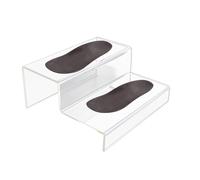 Générique Acrylic Shelf Display | Multipurpose Collectibles Display Stand - 2/3 Layer Shoe Rack for Small Objects, Toiletries, Cosmetics, Jewelry