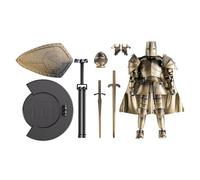 Générique Action Figure Model, Multi-Jointed Medieval Knight Full Body Statue, Flexible Movable Figurine with 360-Degree Rotating Head, Collectible Display for Dining Table, Desk, or Shelf Decor
