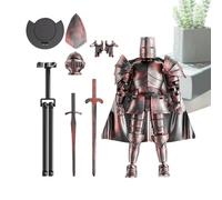 Générique Action Figure Model, Multi-Jointed Medieval Knight Full Body Statue, Flexible Movable Figurine with 360-Degree Rotating Head, Collectible Display for Dining Table, Desk, or Shelf Decor