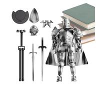 Générique Action Figure Model, Multi-Jointed Medieval Knight Full Body Statue, Flexible Movable Figurine with 360-Degree Rotating Head, Collectible Display for Dining Table, Desk, or Shelf Decor