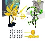 Générique Action Figures for Boys, 2 Assembled Robot Set with Wings - Movable Seals, Table Decor, for Collectors, Living Room or Bedroom Exhibition