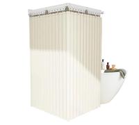 Générique Adjustable Corner Shower Rod - Dee Bathroom Curtain Holder Foldable Wall Mounted No Drilling, Durable Wall Brackets, Corner Bracket for Bathtub Rod, Tile, Window