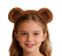 Générique Adult Bear Ears Headband - Adjustable Cosplay Accessory | Brown Animal Ear Headband for Women, for Halloween Birthday Party Photo Event Teens Women