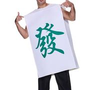 Générique Adult Halloween Costumes | Chinese Mahjong Costume Fancy Dress | Funny Hoax Outfit for Women Men | Home Cosplay Evening Party Gathering Show