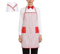 Générique Adult Popcorn Costume, Waitress Cosplay Uniform Popcorn Theme Ice Cream Salesman Costume for Birthday, Role Play, Halloween Party, Festivals and