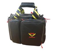 Générique Aerovolution Pilot Flight Bag, Multiple Pouches, Waterproof Nylon, Shooting Bag, Integrated Glasses Case, Bag Black/Yellow/Red