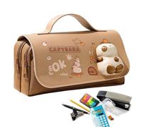 Générique Aesthetic School Pencil Case | Cute Panda Capybara Pencil Case | Pen Organizer with Squeeze Toys for Teen Women College Supplies Marker, Cyp.phara, Se référer au descriptif, Refer to