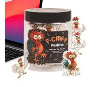 Générique Affirmation Pot - Motivation Chicken with 60 Cards - Funny Positive Affirmation Cards for Pot - Gift for Men Women Colleagues Birthday Easter New Year