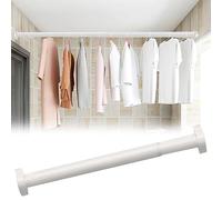 Générique Aluminium Alloy Telescopic Wardrobe Rail Rail