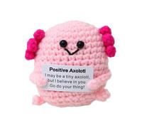 Générique Animal Axolotl - Cute Crochet Doll | Positive Axolotl Crochet | Crochet Kit for Beginners | Axolotl Crochet Animal Kit | Supportive Gifft for Boys & Girls Crochet Animals with Positive Card